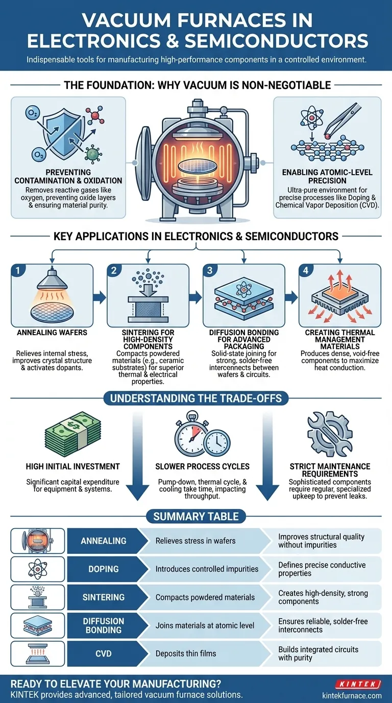 How are vacuum furnaces utilized in the electronics and semiconductor industries? Unlock High-Purity Manufacturing for Superior Devices Visual Guide