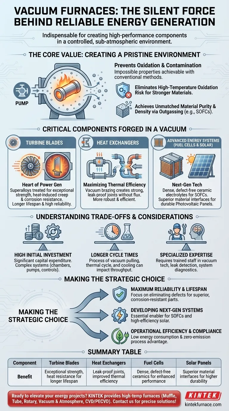 Welche Bedeutung haben Vakuumöfen in der Energie- und Stromerzeugung? Effizienz und Zuverlässigkeit steigern Visuelle Anleitung