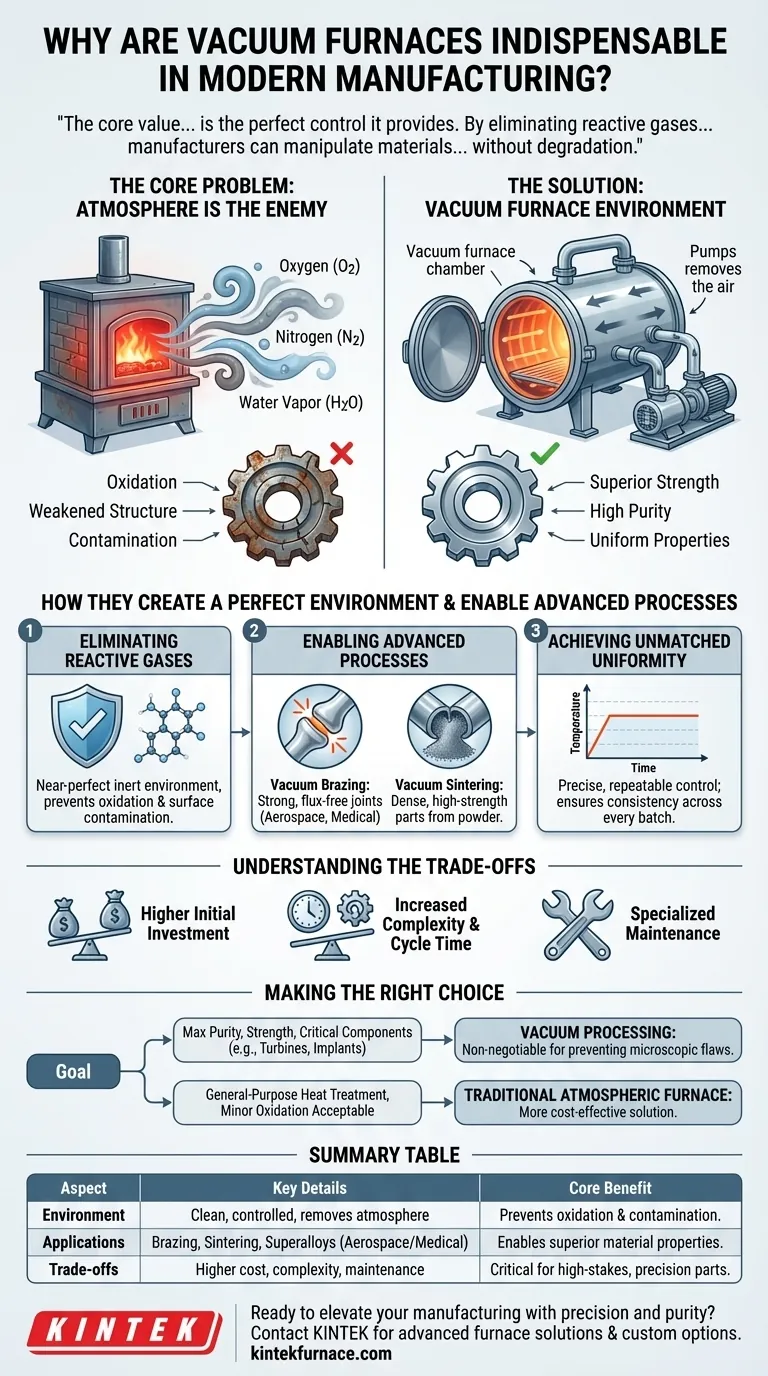 Perché i forni a vuoto sono indispensabili nella produzione moderna? Ottieni purezza e prestazioni superiori dei materiali Guida Visiva