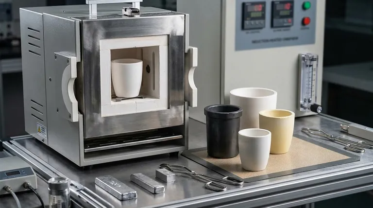 Welche Faktoren sollten bei der Auswahl eines Tiegels für einen induktionsbeheizten Vakuumofen berücksichtigt werden? Sorgen Sie für hochreine Schmelzen und Effizienz