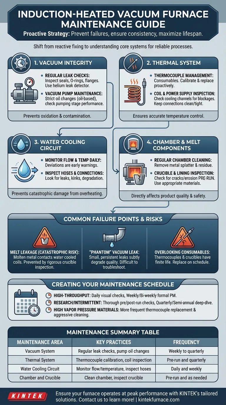 Quali pratiche di manutenzione sono raccomandate per i forni a vuoto riscaldati a induzione? Garantire longevità e affidabilità Guida Visiva