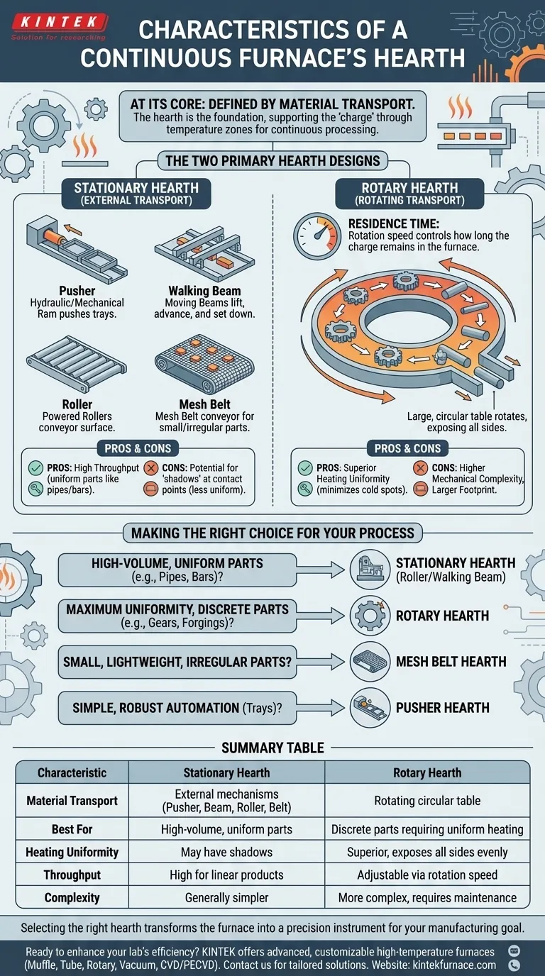 What are the characteristics of a continuous furnace's hearth? Optimize Your Heat Processing with the Right Hearth Design Visual Guide