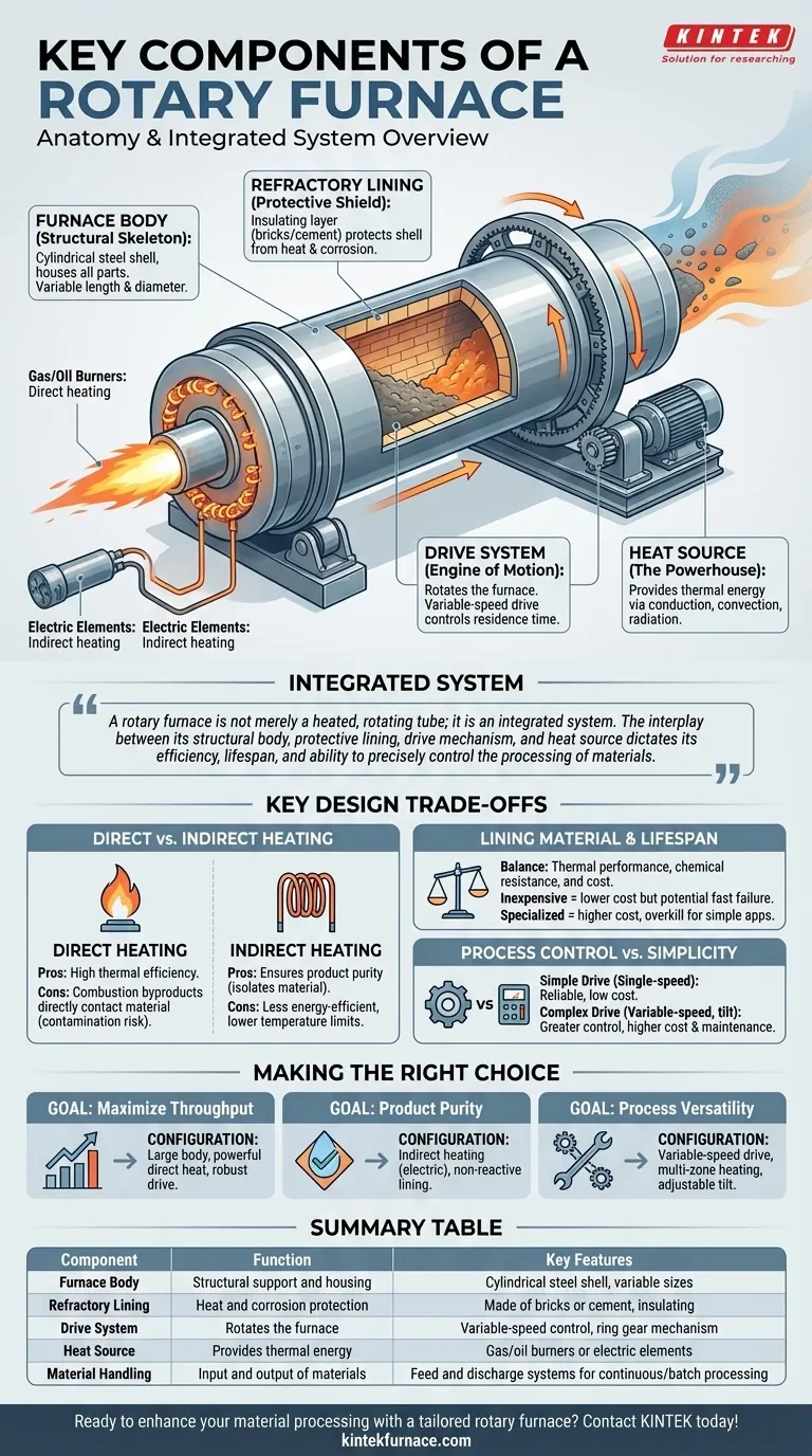 ロータリーキルン（回転炉）の主要構成要素は何ですか？マテリアルプロセスの効率を最適化しましょう ビジュアルガイド