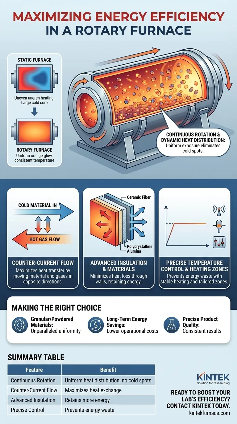 회전로(Rotary Furnace)는 어떻게 에너지 효율을 극대화하나요? 우수한 열 전달 및 비용 절감 달성 시각적 가이드