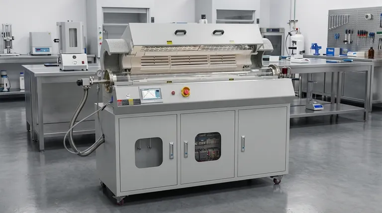 How does the temperature control system work in a rotary tube furnace? Achieve Precise Thermal Processing for Your Materials