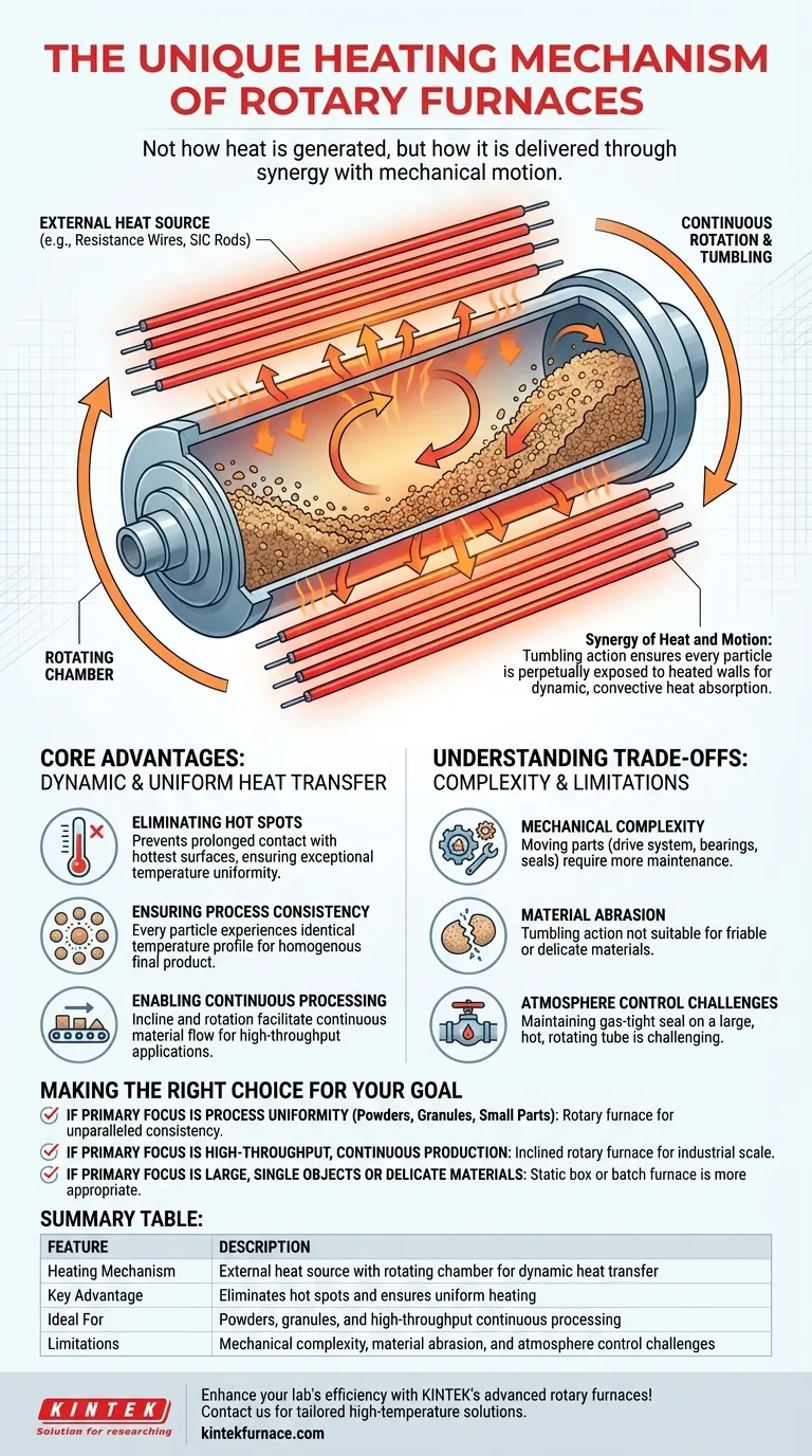 회전로의 가열 메커니즘의 독특한 점은 무엇인가요? 동적이고 균일한 열전달 달성 시각적 가이드