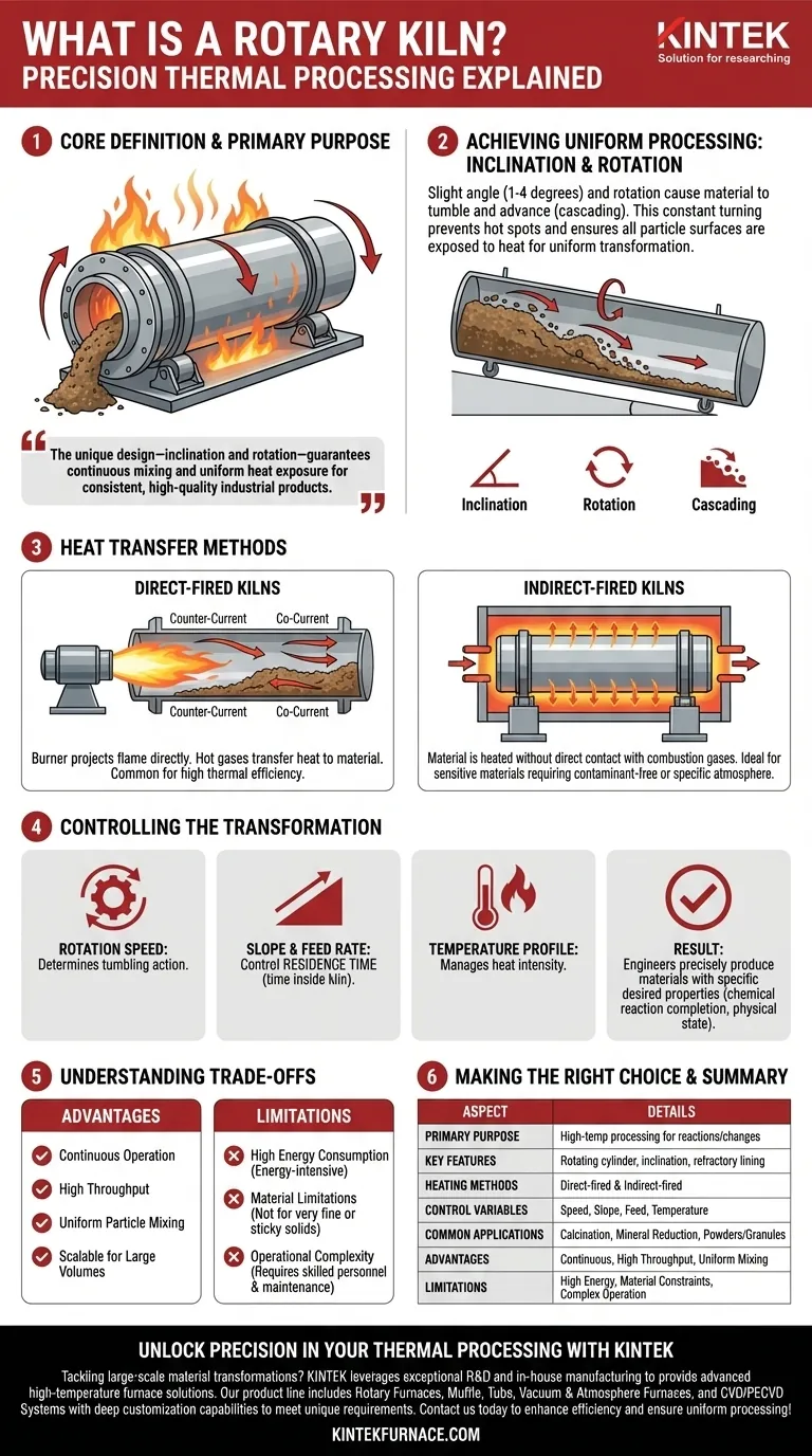 什么是回转窑及其主要用途？探索其工业热处理能力 图解指南
