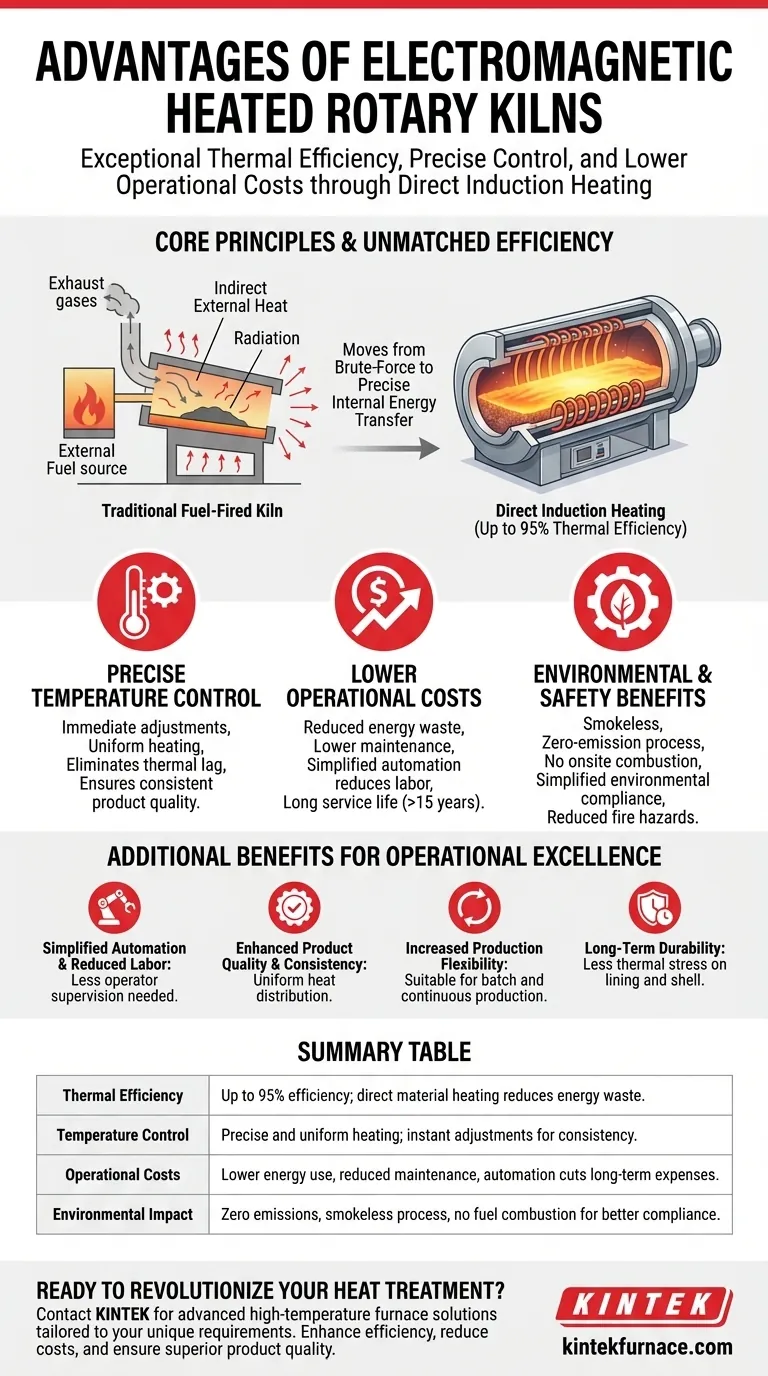 Quali sono i vantaggi dei forni rotanti a riscaldamento elettromagnetico? Aumenta l'efficienza e la precisione nel tuo processo Guida Visiva