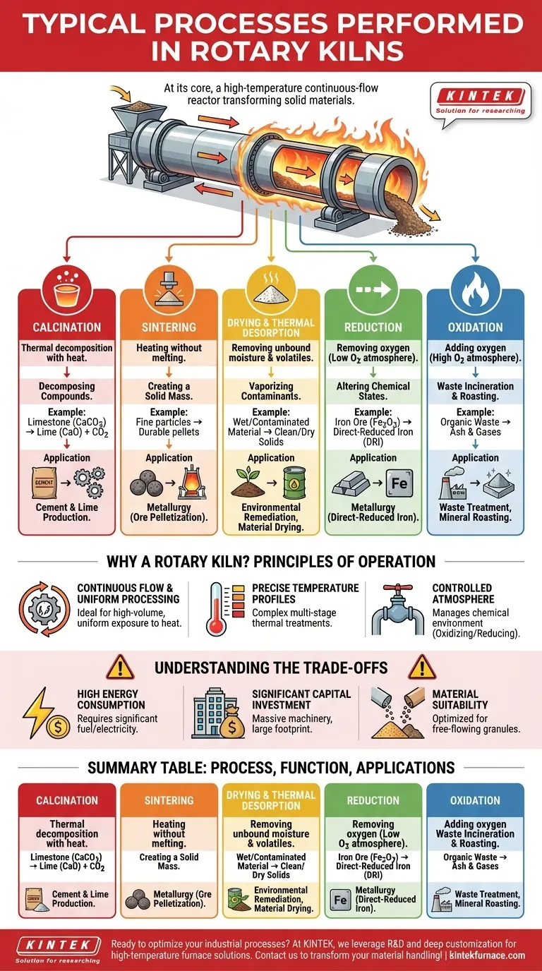 回转窑通常执行哪些工艺？解锁高效材料转化 图解指南
