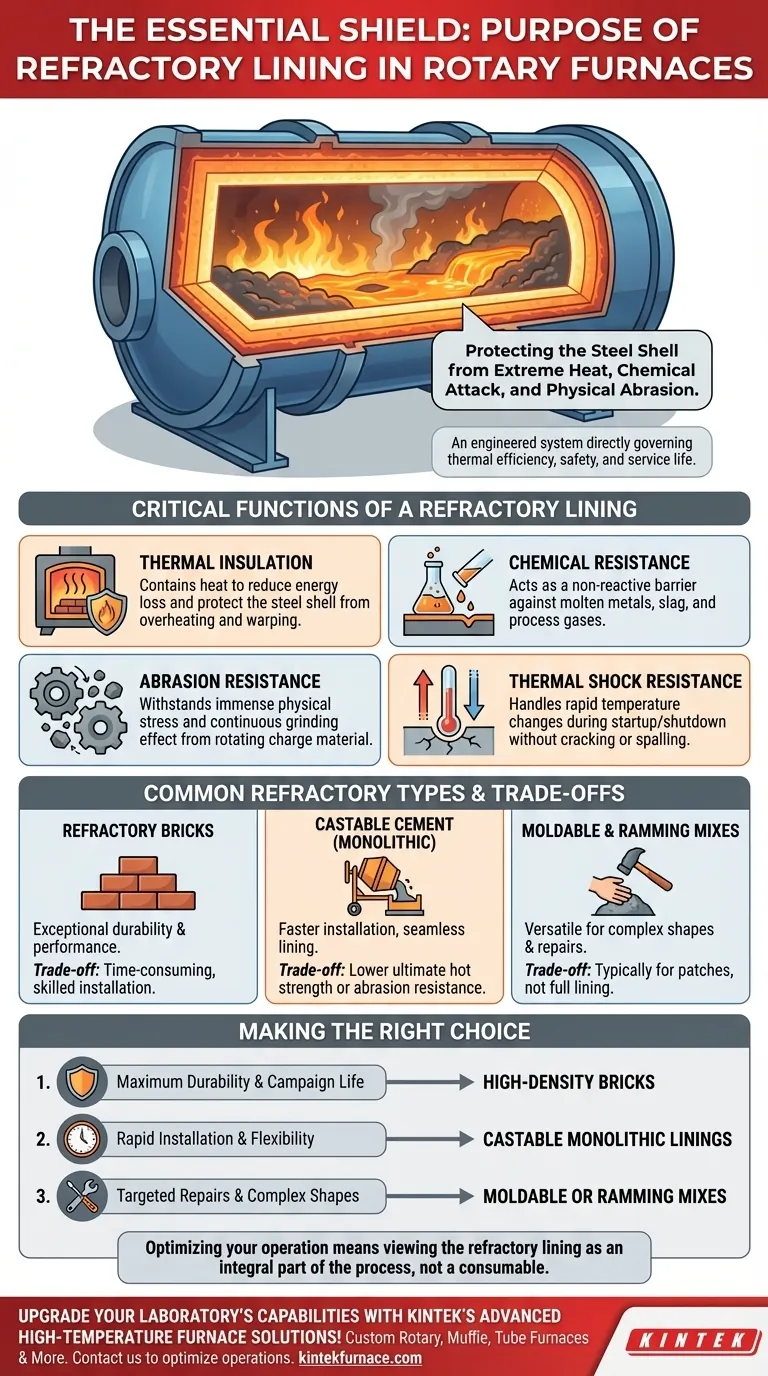 ロータリーキルンにおける耐火物ライニングの目的は何ですか？極度の熱と摩耗から炉を保護する ビジュアルガイド