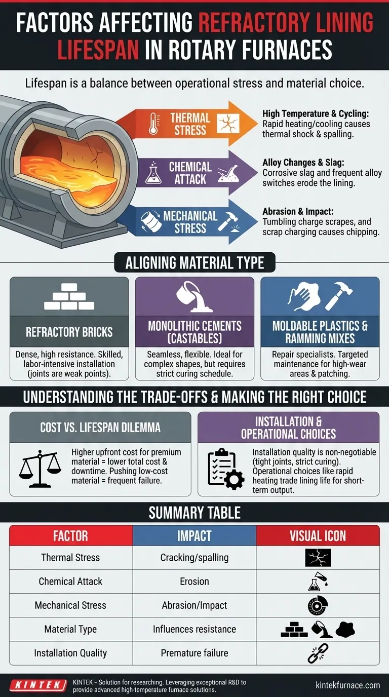 Welche Faktoren beeinflussen die Lebensdauer der Feuerfestauskleidung in Schmelzöfen? Maximierung von Haltbarkeit und Effizienz Visuelle Anleitung