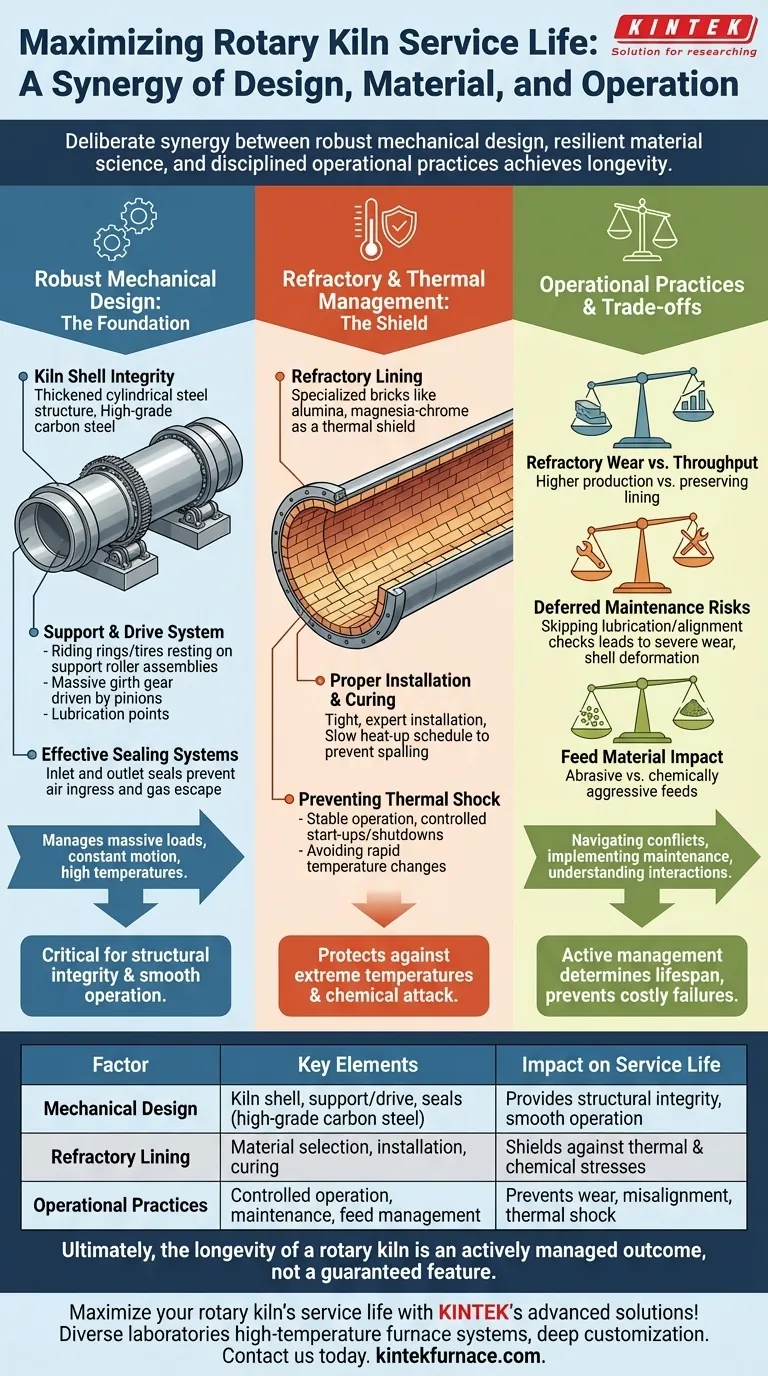 ما الذي يساهم في العمر التشغيلي الطويل للأفران الدوارة؟ عوامل أساسية لعقود من المتانة دليل مرئي