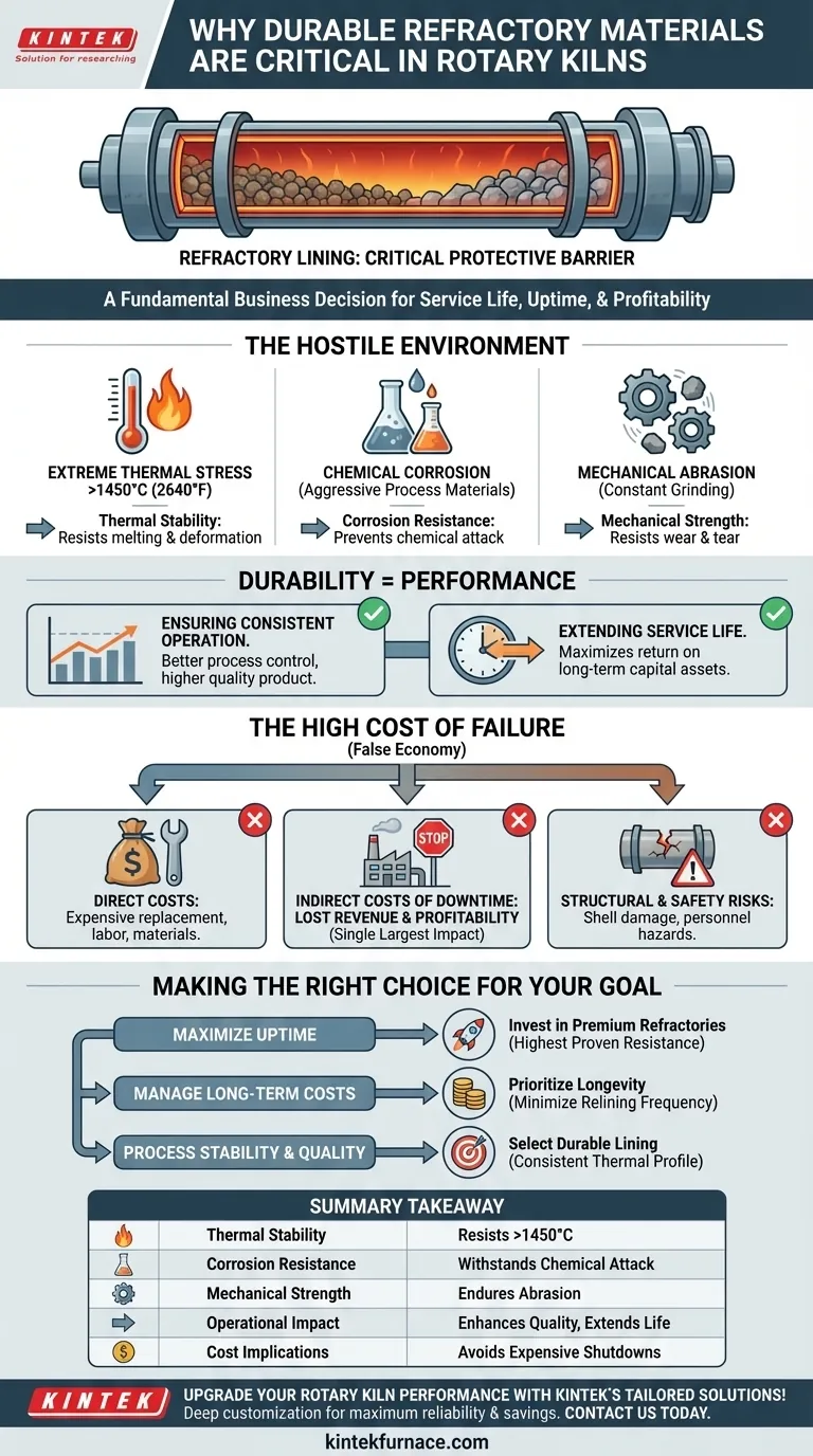 Por que os materiais refratários duráveis são importantes em fornos rotativos? Garanta Longevidade e Eficiência em Operações de Alta Temperatura Guia Visual