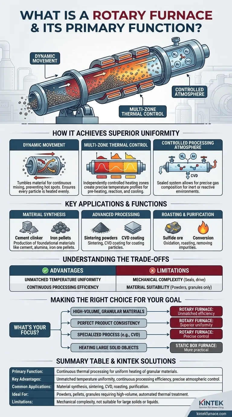 ロータリーキルンとは何か、その主な機能は何か？粒状材料の均一加熱をマスターする ビジュアルガイド
