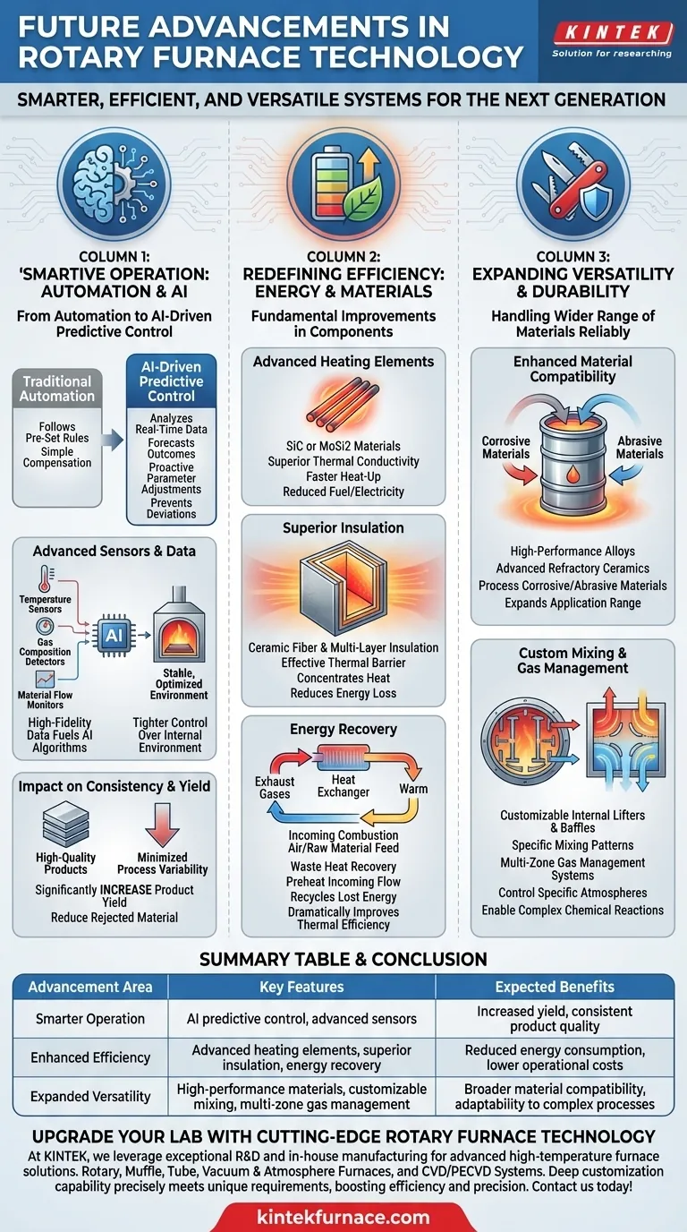 Welche zukünftigen Fortschritte werden in der Drehrohrofen-Technologie erwartet? Entdecken Sie Upgrades in Bezug auf KI, Effizienz und Vielseitigkeit Visuelle Anleitung