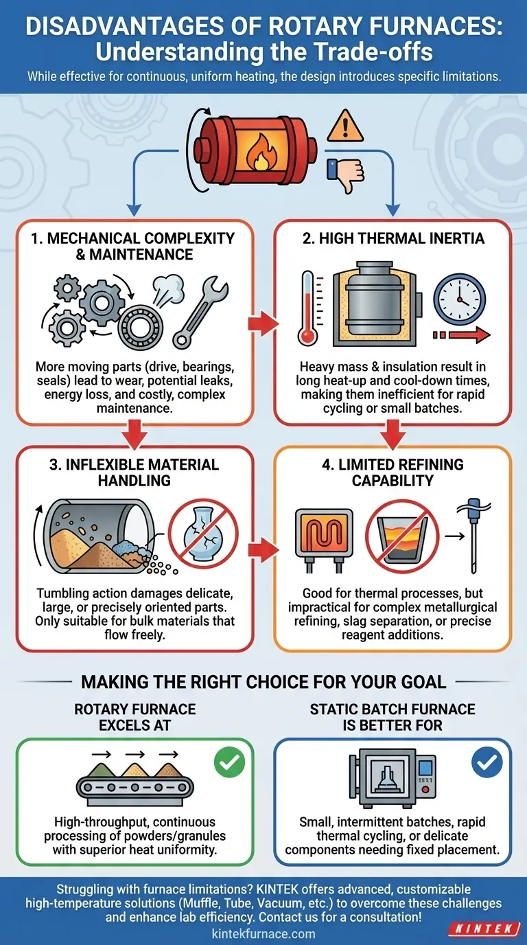 Was sind die Hauptnachteile von Drehrohröfen? Wesentliche Einschränkungen bei der Materialverarbeitung Visuelle Anleitung