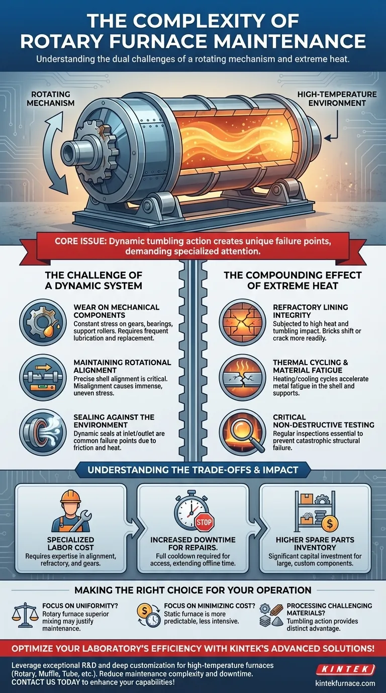 Perché la manutenzione dei forni rotanti è più complessa? Sfide chiave e soluzioni Guida Visiva