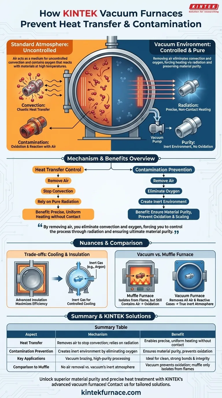 كيف يمنع الفرن الفراغي انتقال الحرارة والتلوث؟ تحقيق أقصى درجات نقاء المواد دليل مرئي
