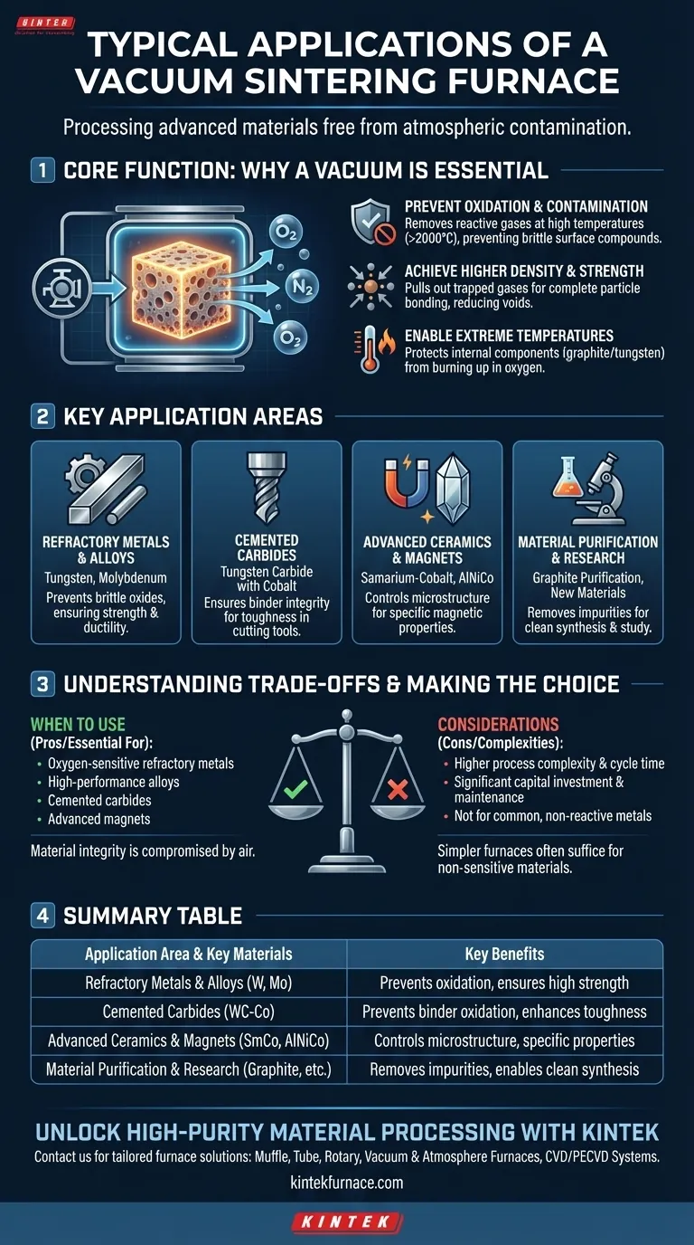 Was sind die typischen Anwendungen eines Vakuumsinterofens? Essentiell für die Verarbeitung hochreiner Materialien Visuelle Anleitung