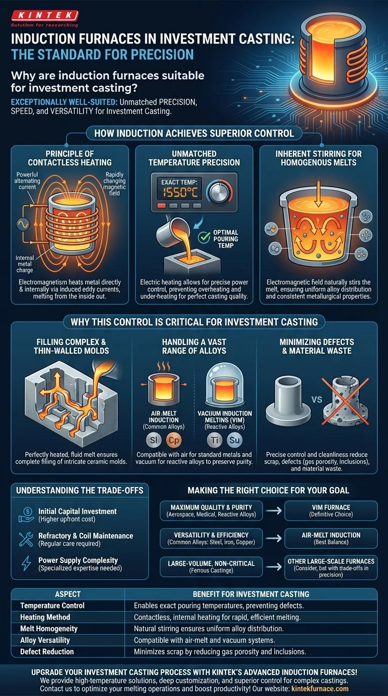 Pourquoi les fours à induction sont-ils adaptés à la fonderie de précision ? Fusion de précision pour des pièces complexes Guide Visuel