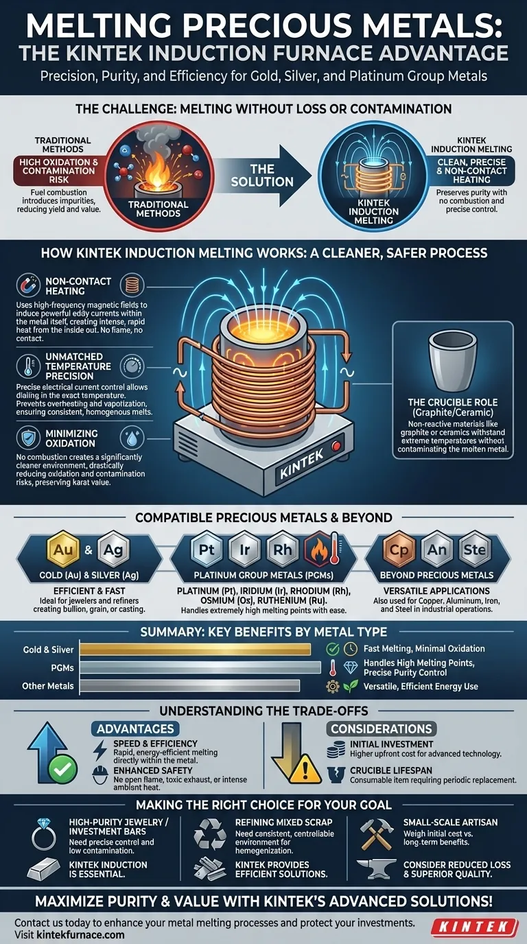 誘導炉で融解できる貴金属は何ですか？金、銀、白金族金属を効率的かつクリーンに融解 ビジュアルガイド