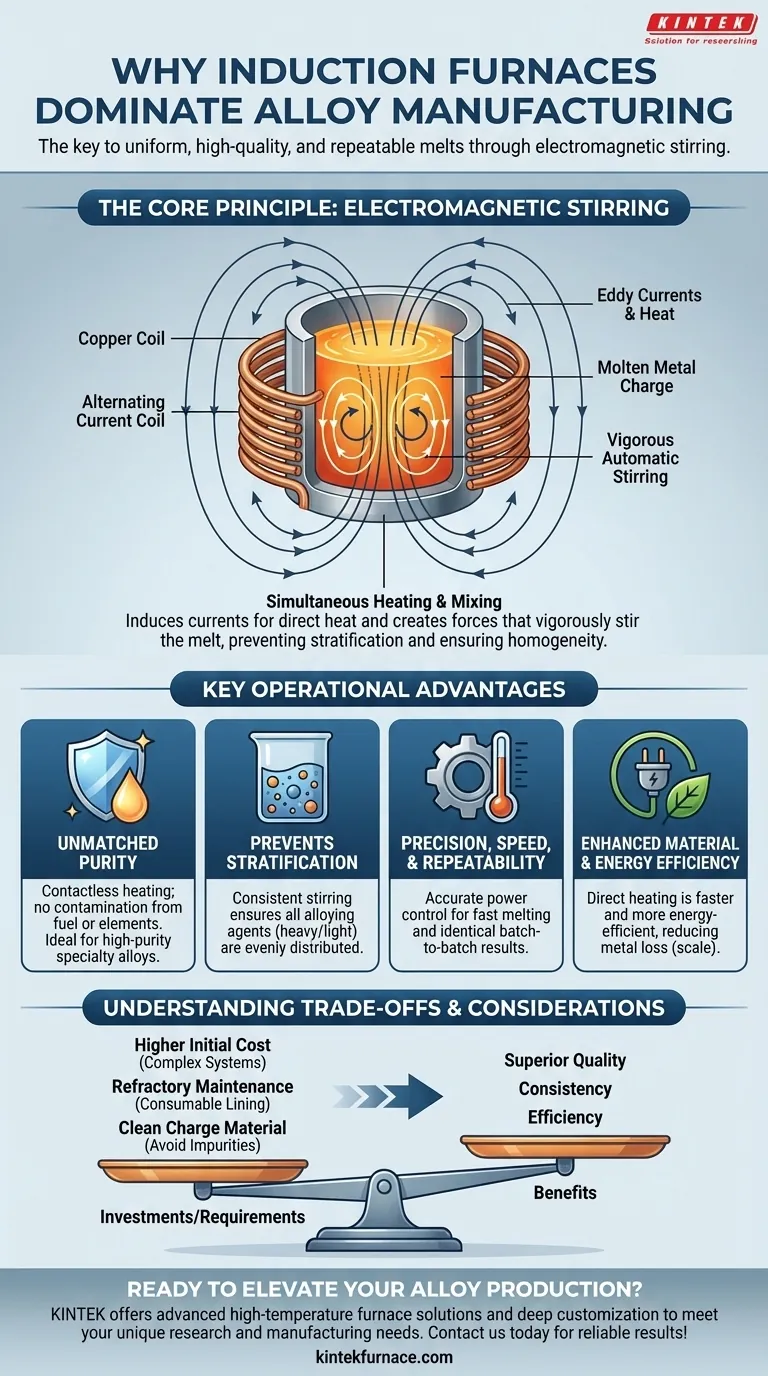 Perché i forni a induzione sono popolari per la produzione di leghe? Ottieni Omogeneità ed Efficienza Superiori nelle Leghe Guida Visiva