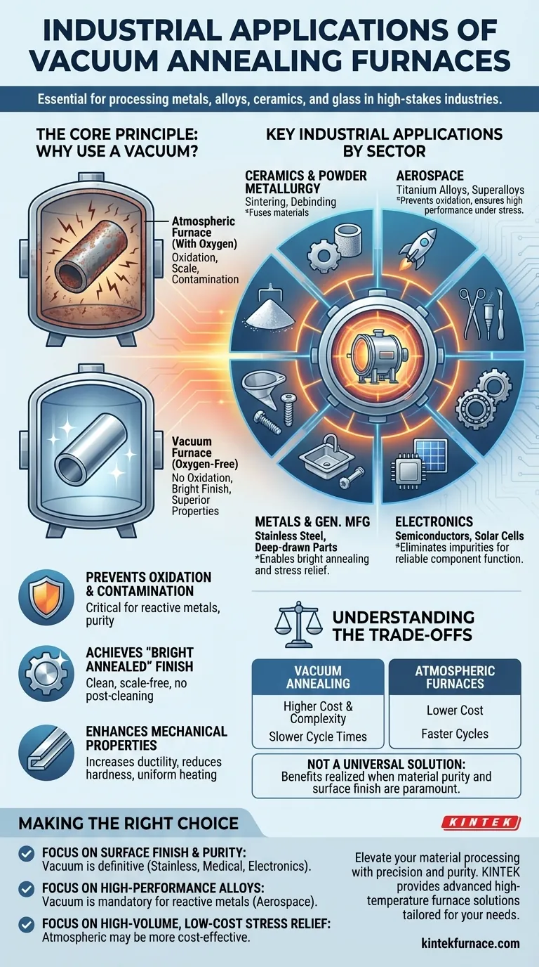 ¿Qué aplicaciones industriales tienen los hornos de recocido al vacío? Desbloquee la perfección del material para su industria Guía Visual