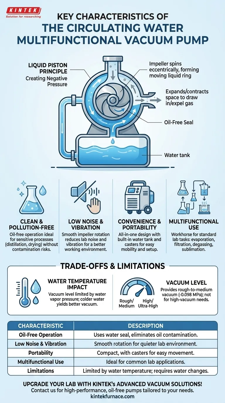 ¿Cuáles son las características clave de la bomba de vacío multifuncional de agua circulante? Descubra Soluciones de Laboratorio Limpias y Libres de Aceite Guía Visual