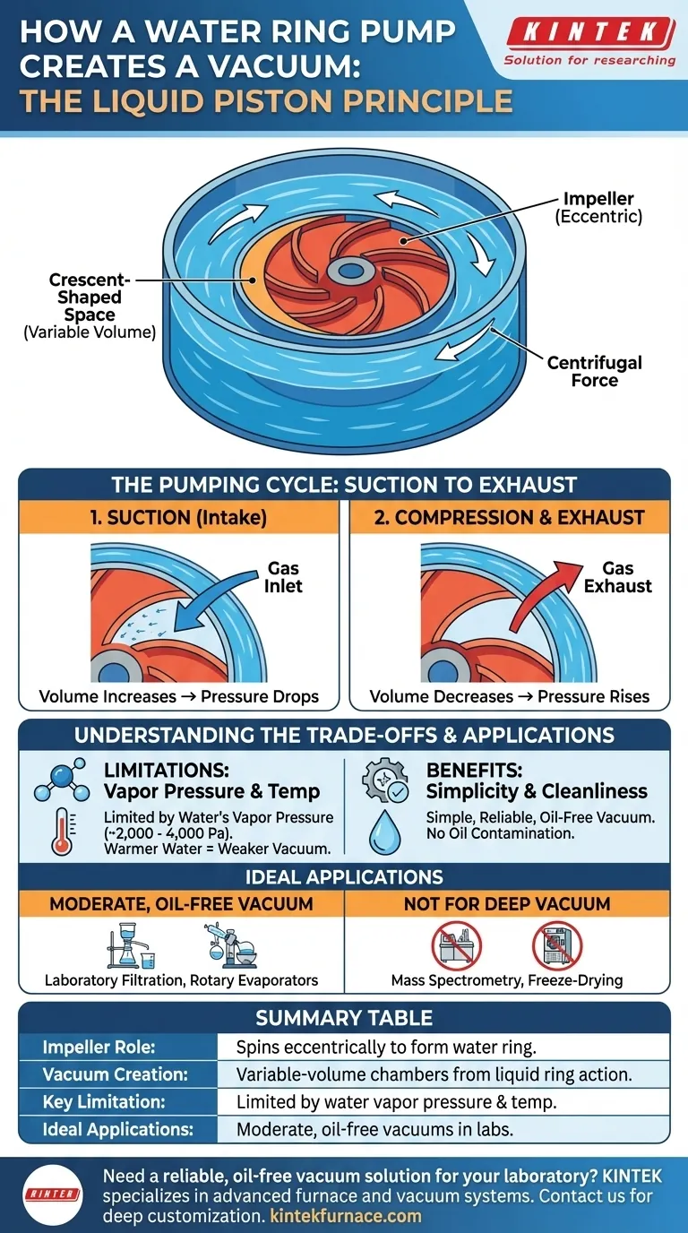¿Cómo funciona el impulsor de una bomba de vacío de circulación de agua para crear vacío? Descubra el mecanismo de pistón líquido Guía Visual