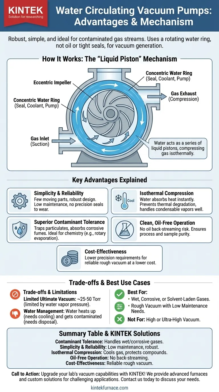 ¿Cuáles son las ventajas de una bomba de vacío de circulación de agua? Superior para el manejo de gases húmedos y corrosivos Guía Visual