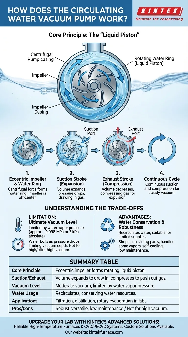 ¿Cómo funciona la bomba de vacío de agua circulante? Descubra el mecanismo del pistón líquido Guía Visual