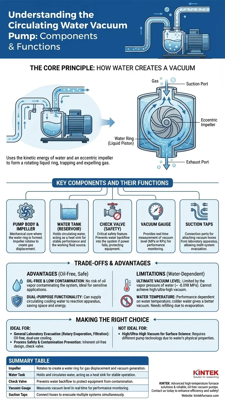 ¿Cuáles son los componentes de la bomba de vacío de agua circulante y sus funciones? Descubre Soluciones de Vacío Sin Aceite Guía Visual