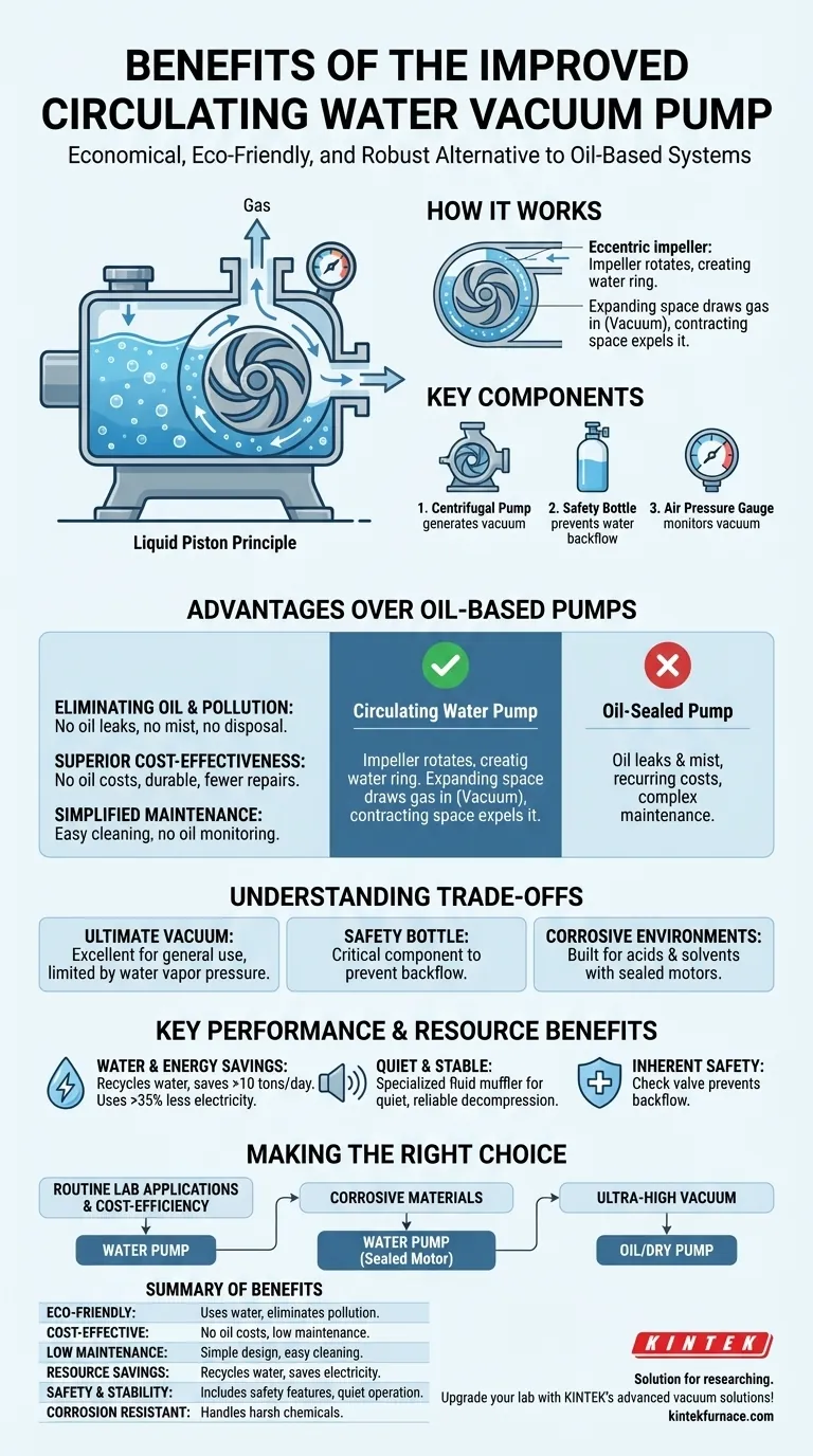 ¿Cuáles son los beneficios de la bomba de vacío de agua circulante mejorada? Ahorre costes y sea ecológico en su laboratorio Guía Visual