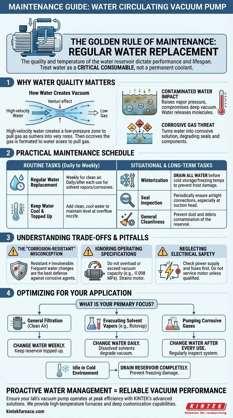 ¿Qué mantenimiento requiere una bomba de vacío de circulación de agua? Asegure el rendimiento máximo y la longevidad Guía Visual