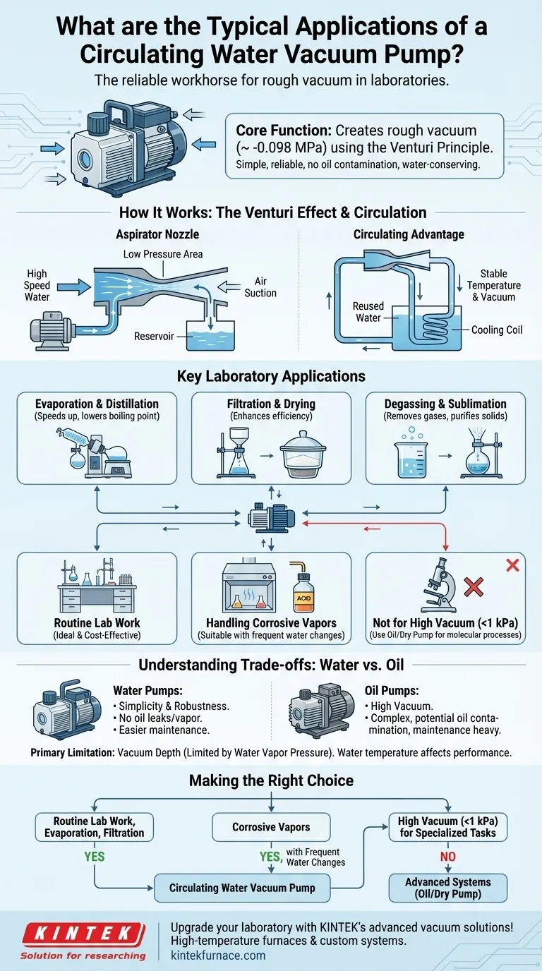 ¿Cuáles son las aplicaciones típicas de una bomba de vacío de agua circulante? Esencial para la eficiencia y el ahorro de costos en el laboratorio Guía Visual