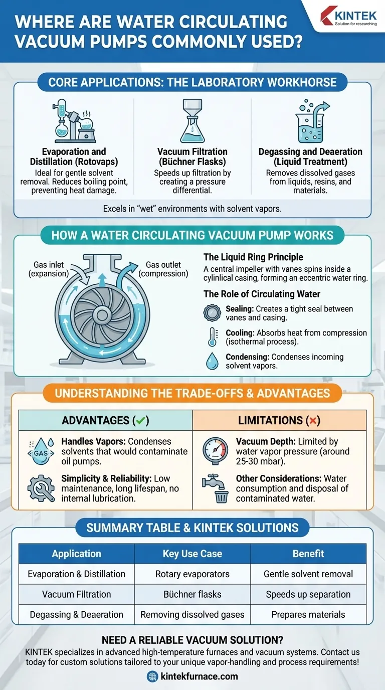 ¿Dónde se utilizan comúnmente las bombas de vacío de circulación de agua? Esenciales para el manejo de vapores en laboratorio e industria Guía Visual