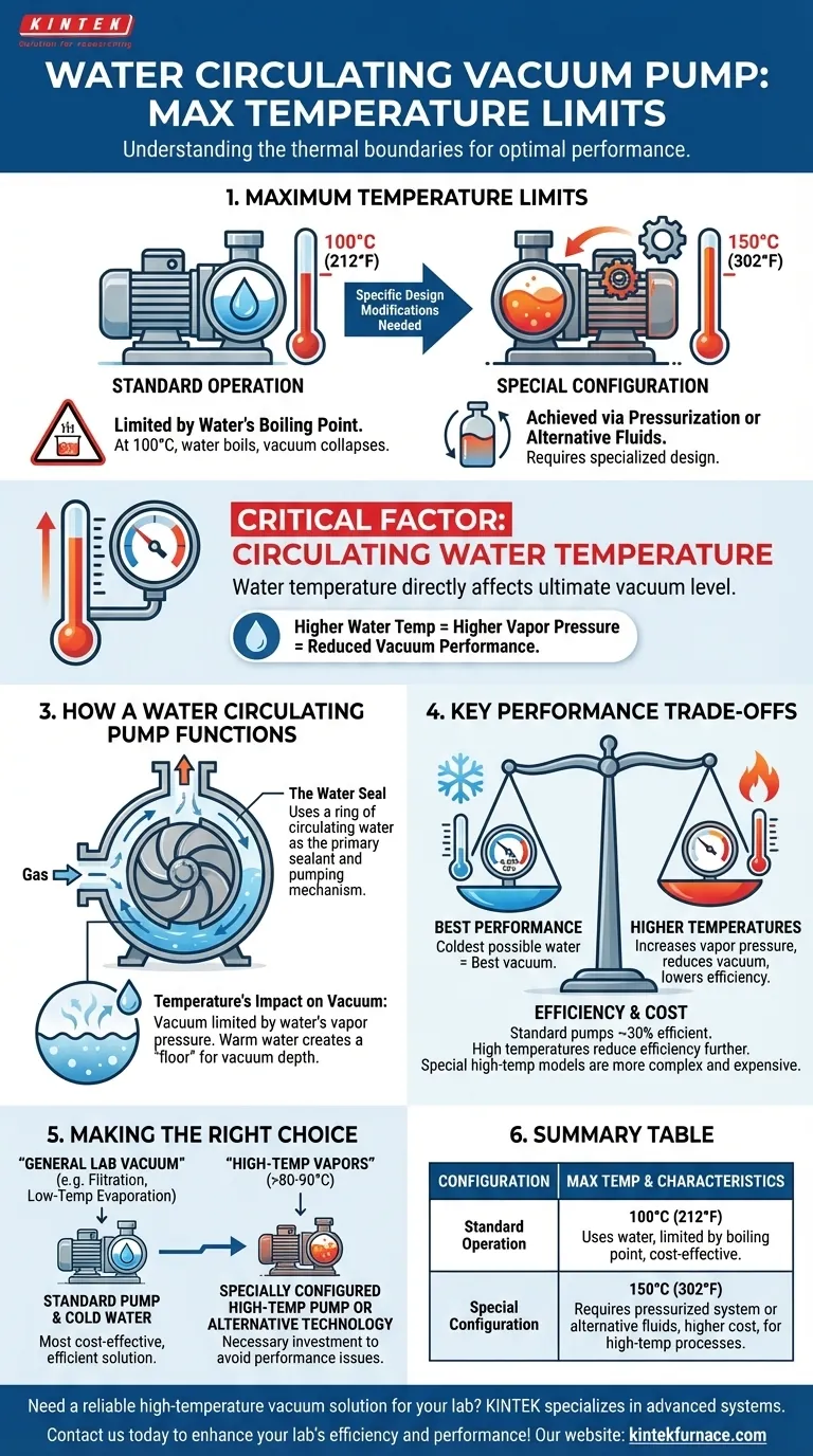¿Cuál es el límite máximo de temperatura para una bomba de vacío de circulación de agua estándar y qué puede alcanzar con una configuración especial? Descubra las soluciones para altas temperaturas Guía Visual
