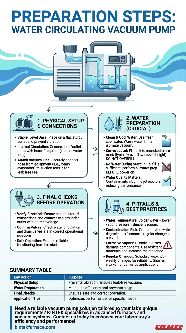 ¿Cuáles son los pasos de preparación para una bomba de vacío de circulación de agua? Asegure un rendimiento óptimo y una larga vida útil Guía Visual