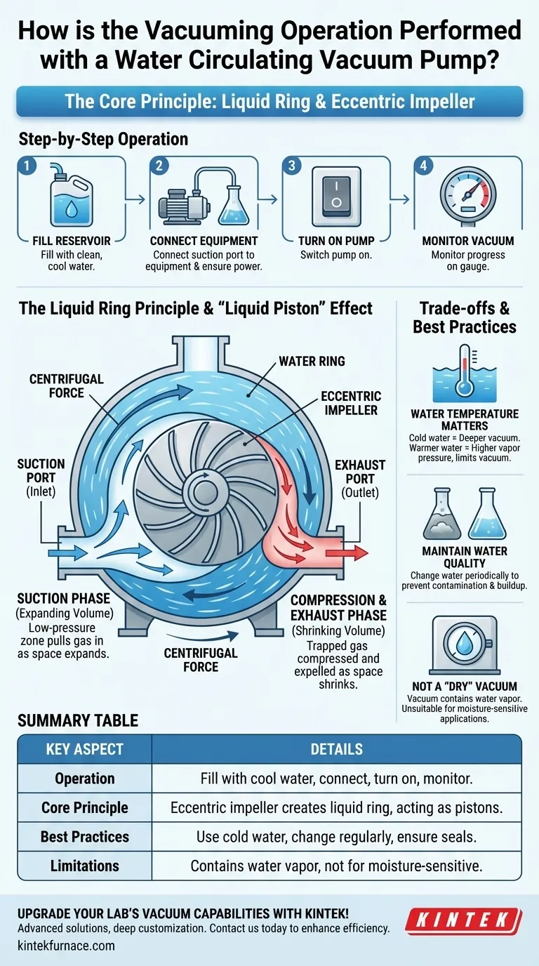 ¿Cómo se realiza la operación de vacío con una bomba de vacío de circulación de agua? Domina la técnica del anillo líquido Guía Visual