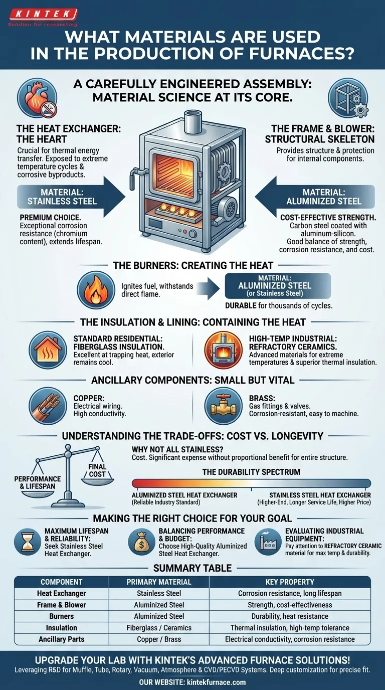 ¿Qué materiales se utilizan en la producción de hornos? Descubra componentes clave para la durabilidad Guía Visual