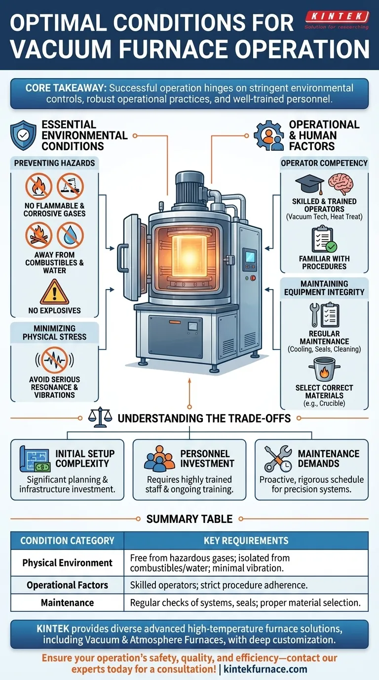 真空炉运行所需的环境条件是什么？确保安全和最佳性能 图解指南