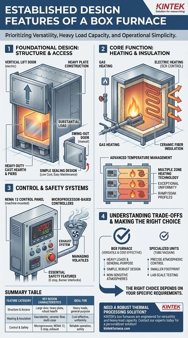 Quali sono le caratteristiche di progettazione consolidate di un forno a scatola? Una guida al riscaldamento versatile e per impieghi gravosi Guida Visiva