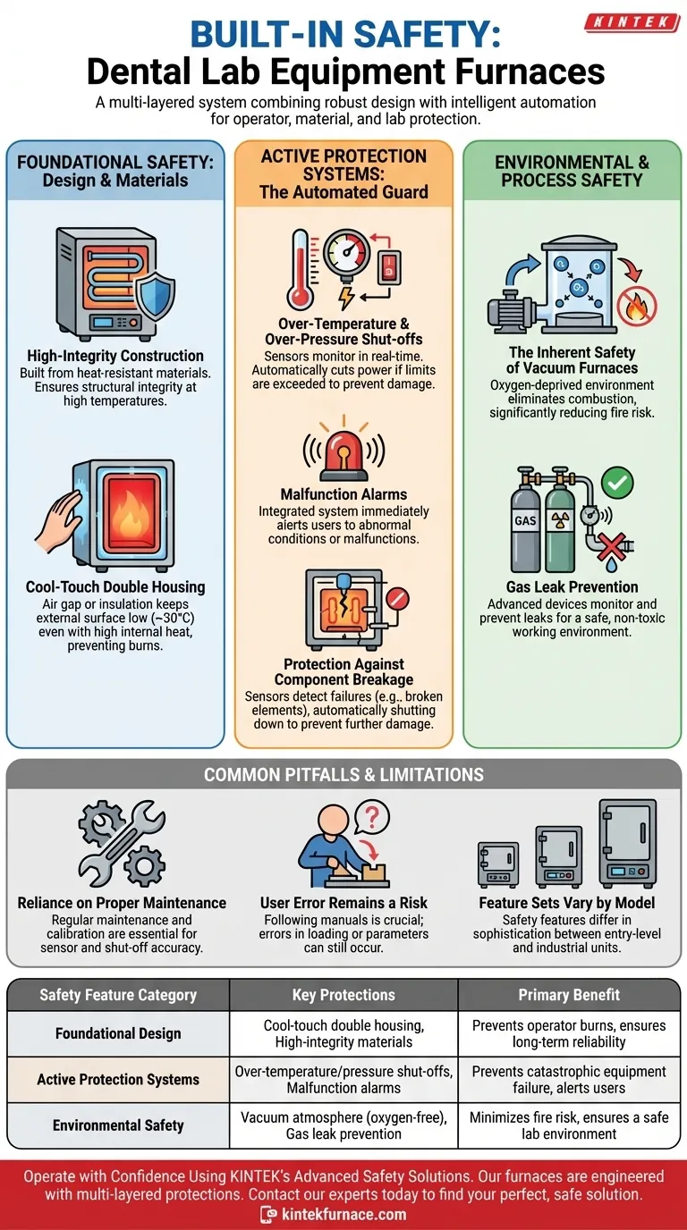 Quelles sont les caractéristiques de sécurité intégrées aux fours de laboratoire dentaire ? Assurer la protection de l'opérateur et de l'équipement Guide Visuel