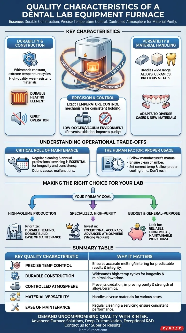 Quelles sont les caractéristiques de qualité d'un four de laboratoire dentaire ? Obtenez des restaurations cohérentes et de haute pureté Guide Visuel