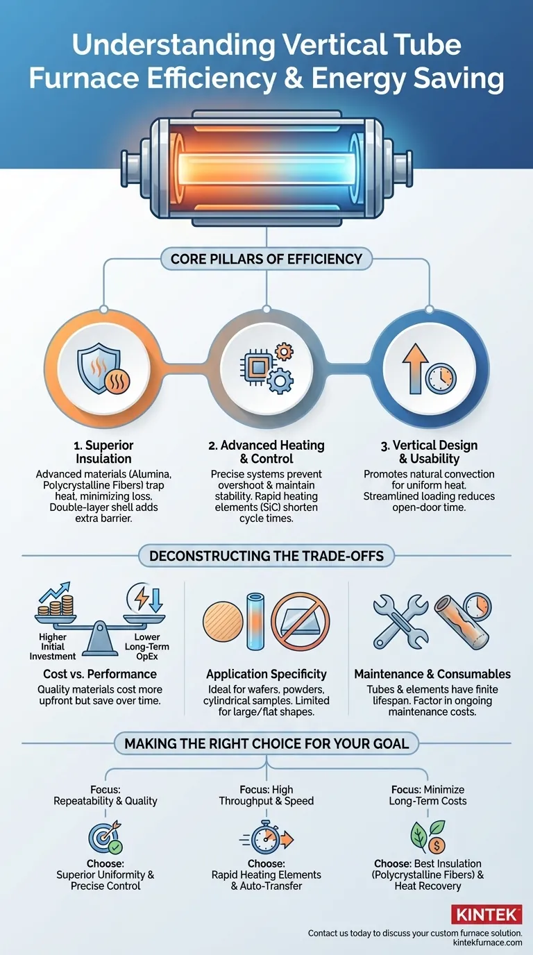 What makes a vertical tube furnace efficient and energy-saving? Unlock Superior Thermal Control & Cost Savings Visual Guide
