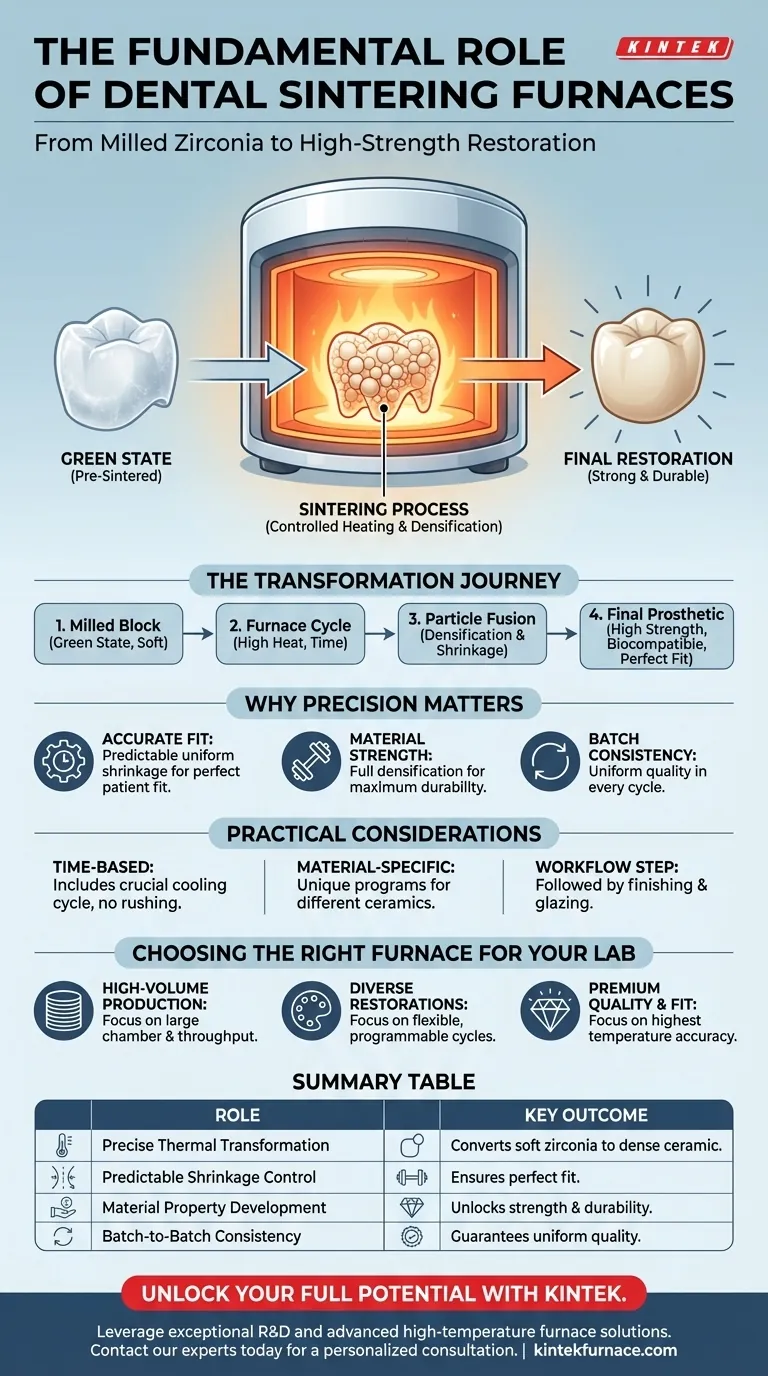 Was ist die grundlegende Rolle von Dental-Sinteröfen? Der Schlüssel zu langlebigen, präzisen Restaurationen Visuelle Anleitung