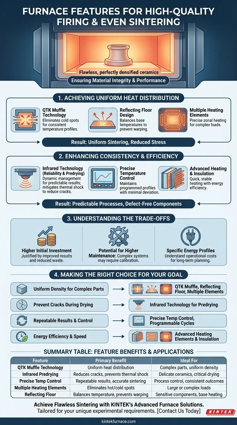 Quelles caractéristiques du four garantissent une cuisson de haute qualité ? Obtenez un frittage uniforme et des résultats supérieurs Guide Visuel