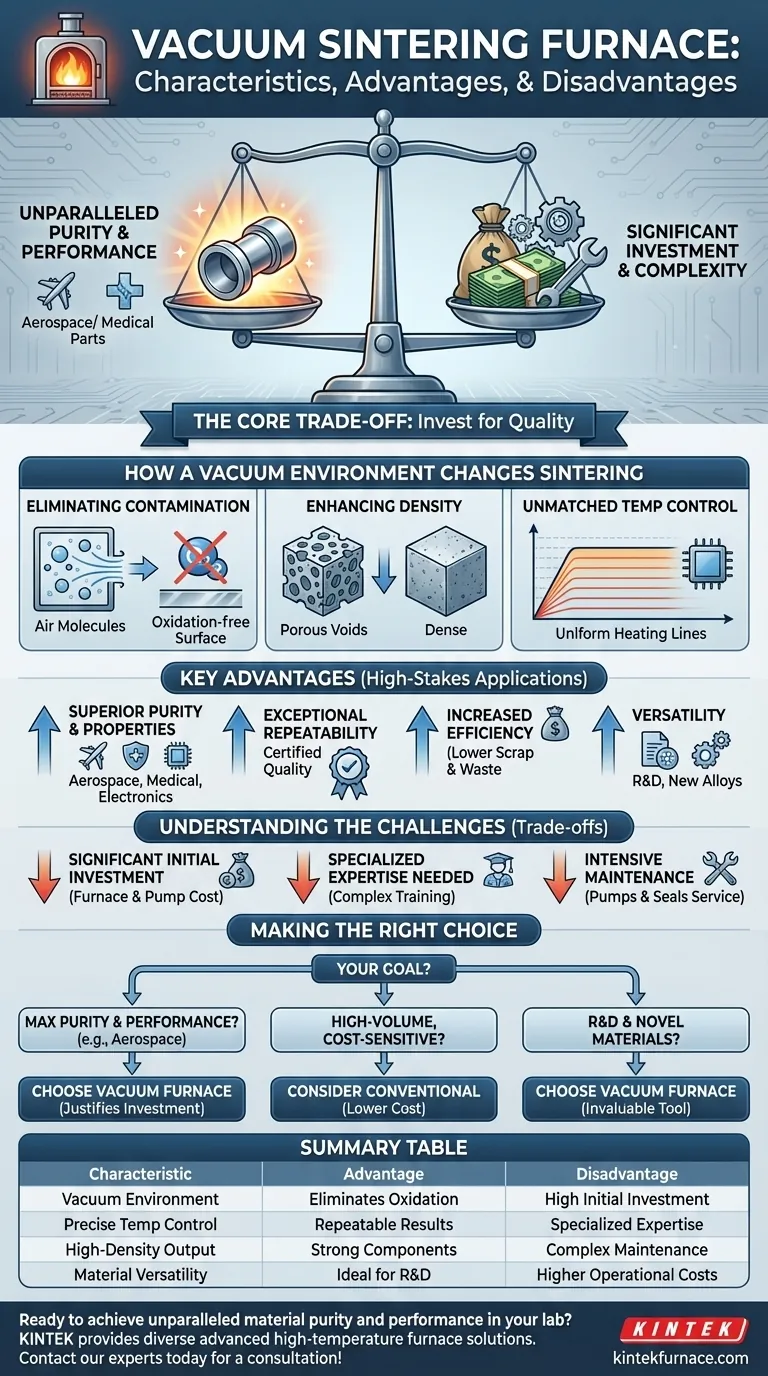 What are the characteristics, advantages, and disadvantages of a vacuum sintering furnace? Maximize Material Purity and Performance Visual Guide