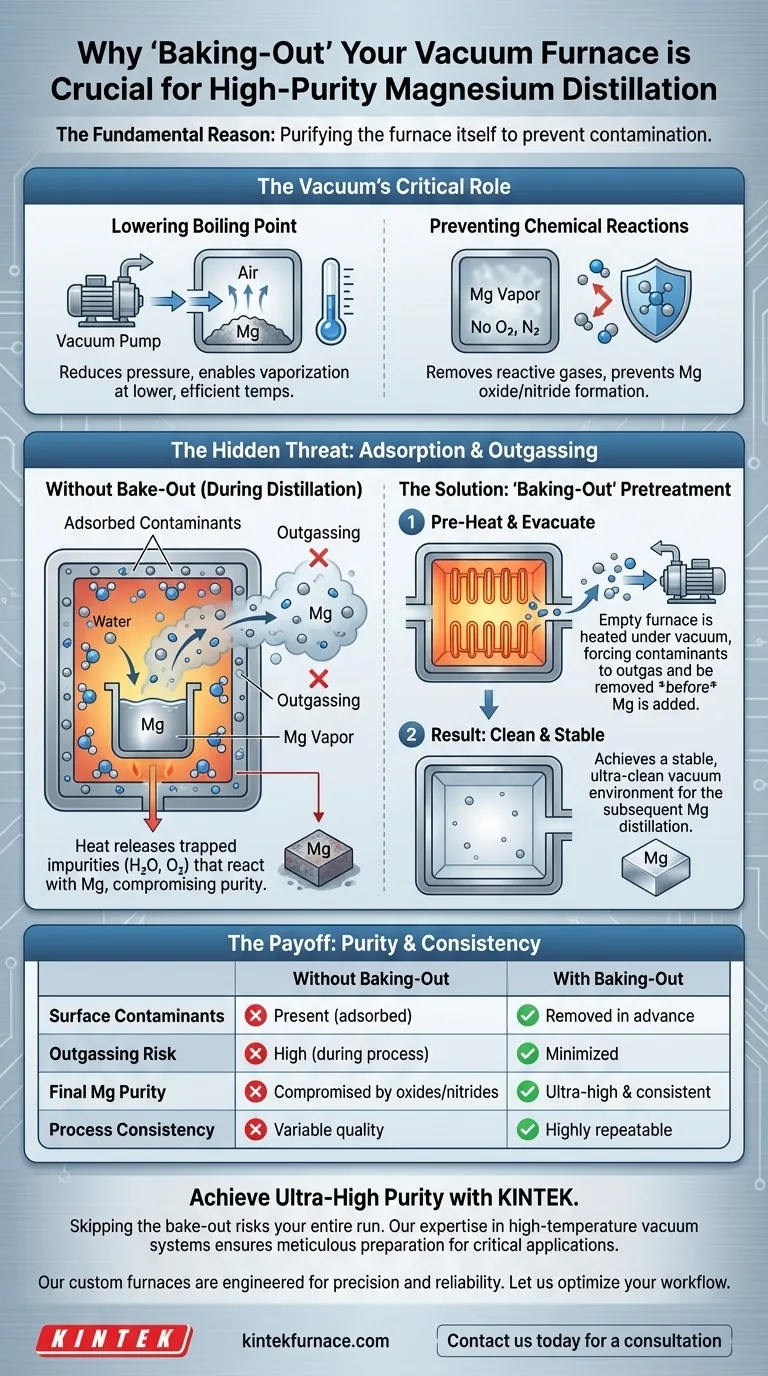 Warum ist eine Vorbehandlung durch „Ausbacken“ für die Magnesiumreinigung notwendig? Sorgen Sie für ultrahohe Reinheit bei Ihrer Vakuumdestillation Visuelle Anleitung