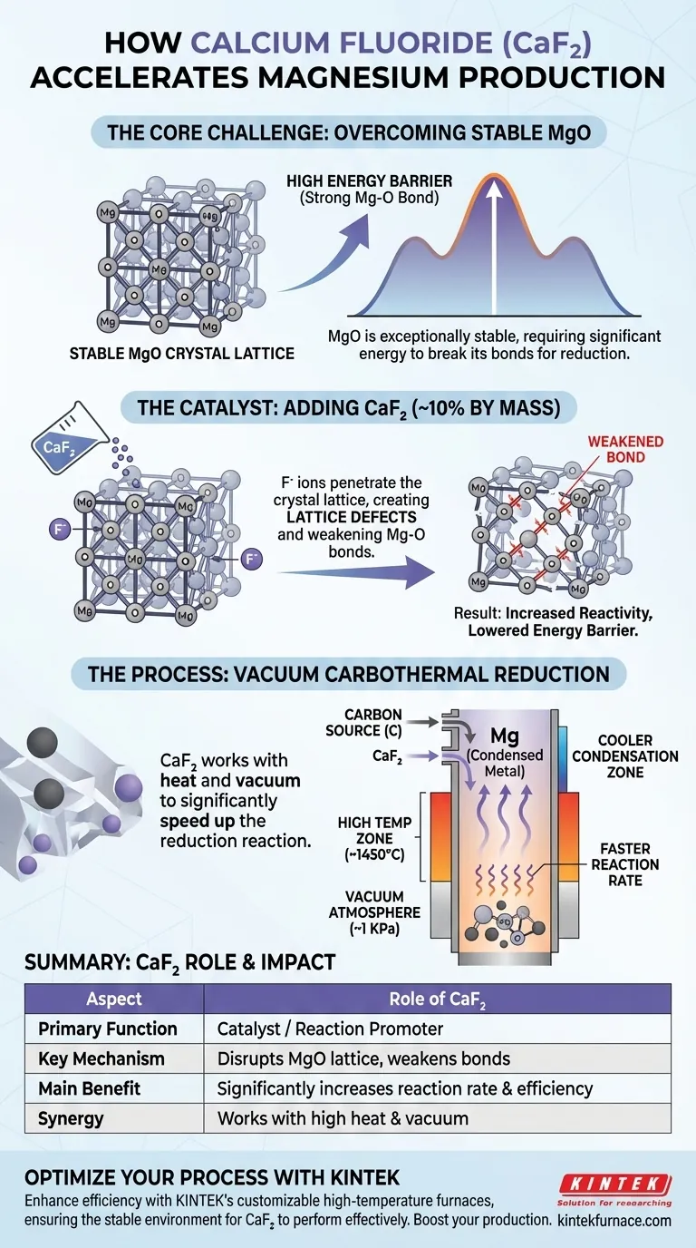 Какова цель добавления фторида кальция (CaF2) при производстве магния? Ускорьте вакуумное карботермическое восстановление Визуальное руководство